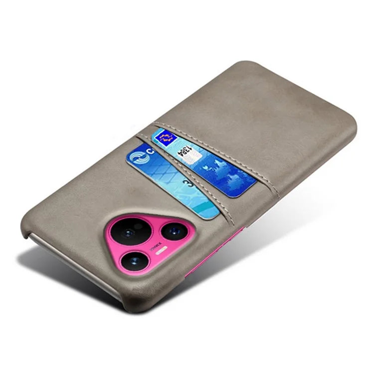 For Huawei Pura 70 Slim Case Card Slots PU+PC Phone Cover