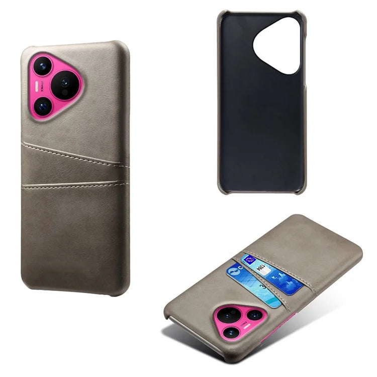 For Huawei Pura 70 Slim Case Card Slots PU+PC Phone Cover