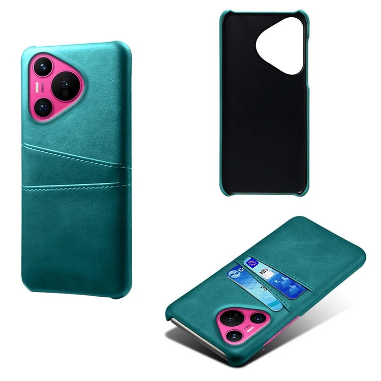 For Huawei Pura 70 Slim Case Card Slots PU+PC Phone Cover