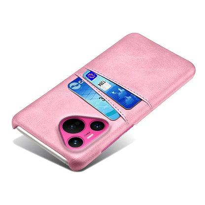 For Huawei Pura 70 Slim Case Card Slots PU+PC Phone Cover