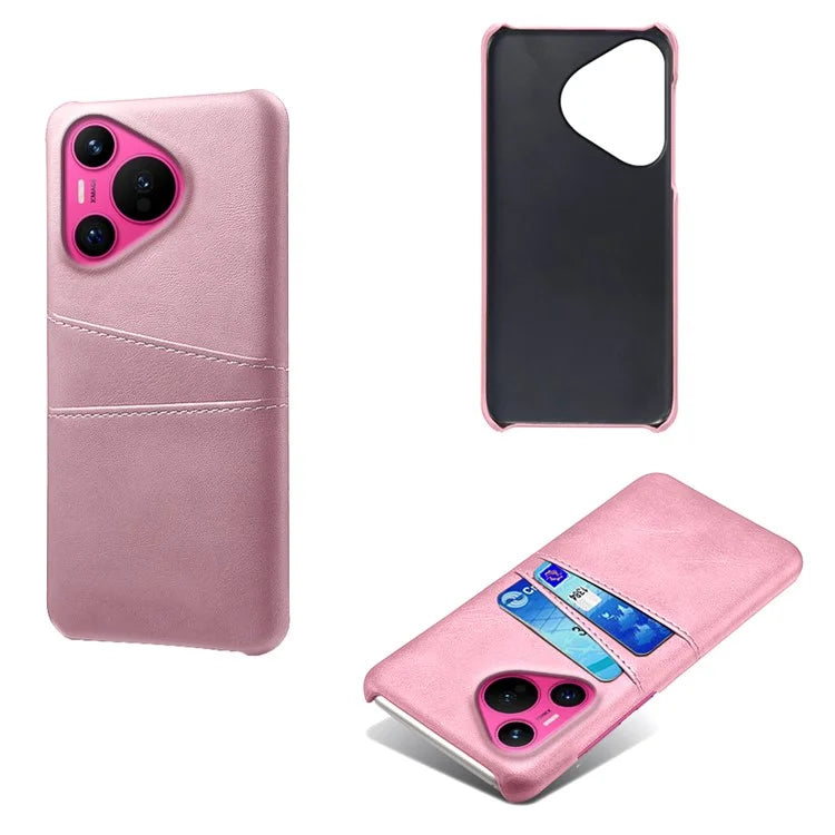 For Huawei Pura 70 Slim Case Card Slots PU+PC Phone Cover