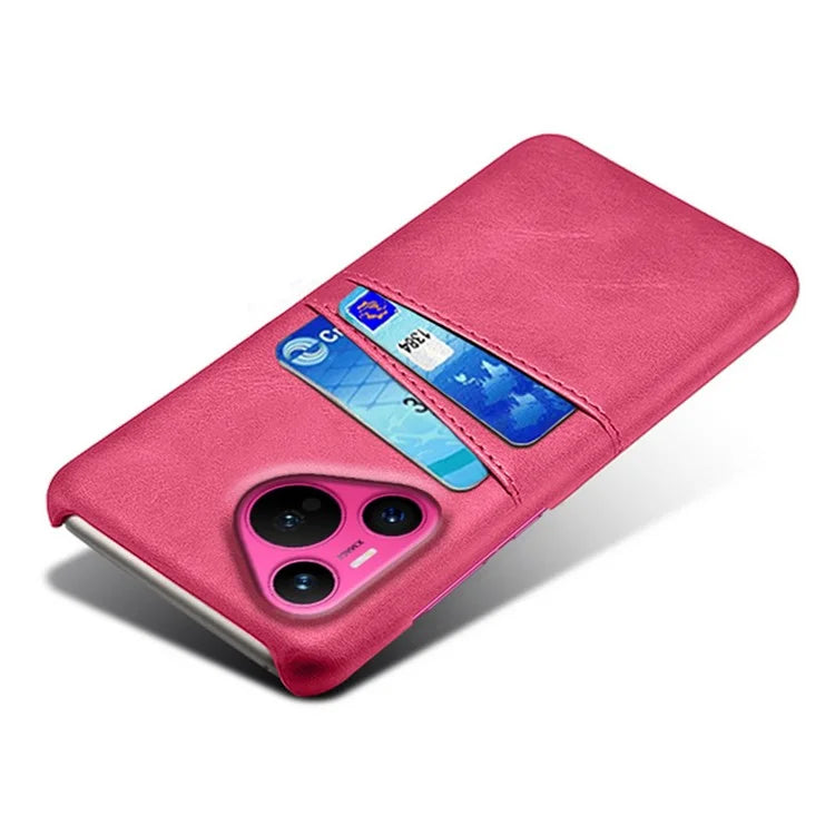 For Huawei Pura 70 Slim Case Card Slots PU+PC Phone Cover