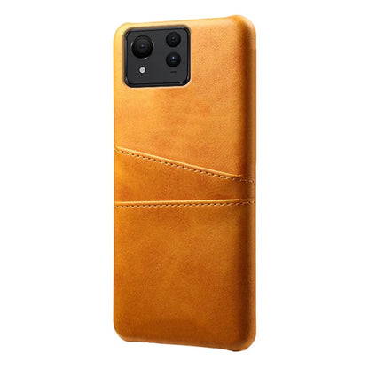 For Asus Zenfone 11 Ultra 5G Case Leather Coated PC Phone Cover with 2 Card Slots