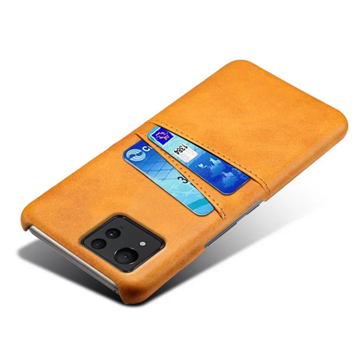 For Asus Zenfone 11 Ultra 5G Case Leather Coated PC Phone Cover with 2 Card Slots