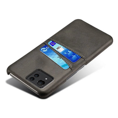 For Asus Zenfone 11 Ultra 5G Case Leather Coated PC Phone Cover with 2 Card Slots