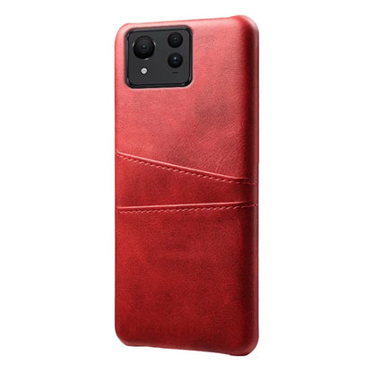 For Asus Zenfone 11 Ultra 5G Case Leather Coated PC Phone Cover with 2 Card Slots