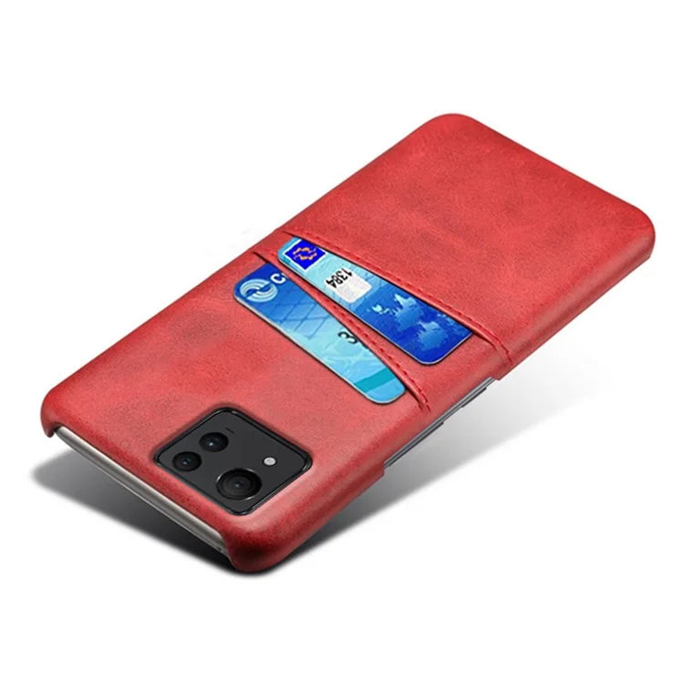 For Asus Zenfone 11 Ultra 5G Case Leather Coated PC Phone Cover with 2 Card Slots