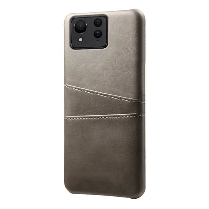 For Asus Zenfone 11 Ultra 5G Case Leather Coated PC Phone Cover with 2 Card Slots