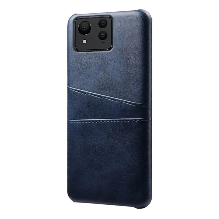 For Asus Zenfone 11 Ultra 5G Case Leather Coated PC Phone Cover with 2 Card Slots