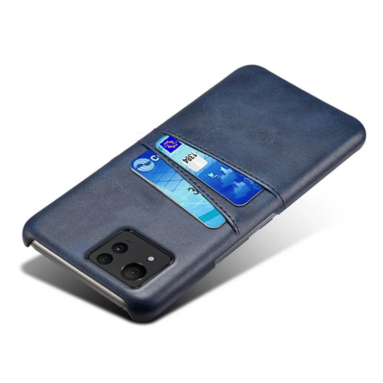 For Asus Zenfone 11 Ultra 5G Case Leather Coated PC Phone Cover with 2 Card Slots