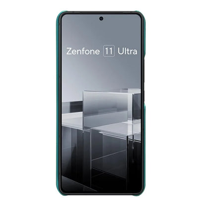 For Asus Zenfone 11 Ultra 5G Case Leather Coated PC Phone Cover with 2 Card Slots