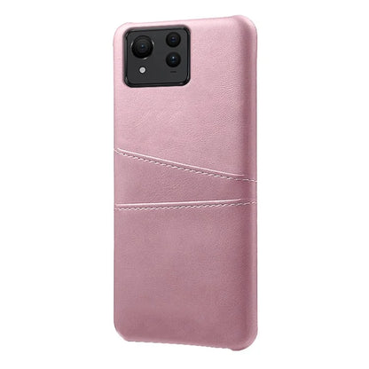 For Asus Zenfone 11 Ultra 5G Case Leather Coated PC Phone Cover with 2 Card Slots
