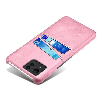 For Asus Zenfone 11 Ultra 5G Case Leather Coated PC Phone Cover with 2 Card Slots