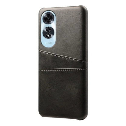 For Oppo A60 4G Case PU Leather Hard PC Phone Cover with Dual Card Slots