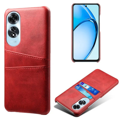 For Oppo A60 4G Case PU Leather Hard PC Phone Cover with Dual Card Slots