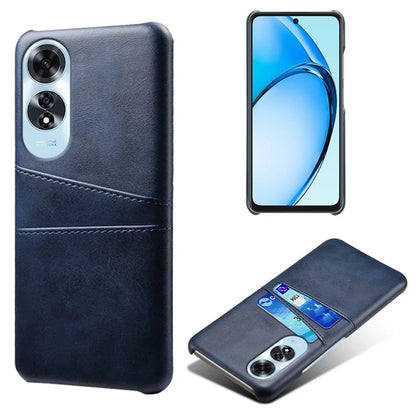 For Oppo A60 4G Case PU Leather Hard PC Phone Cover with Dual Card Slots