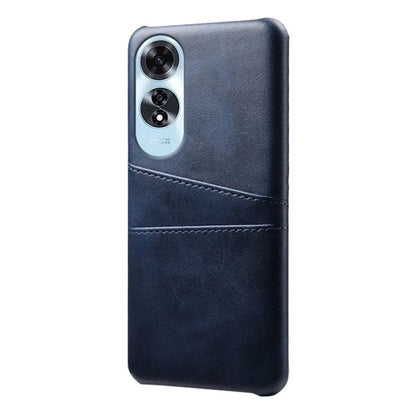 For Oppo A60 4G Case PU Leather Hard PC Phone Cover with Dual Card Slots