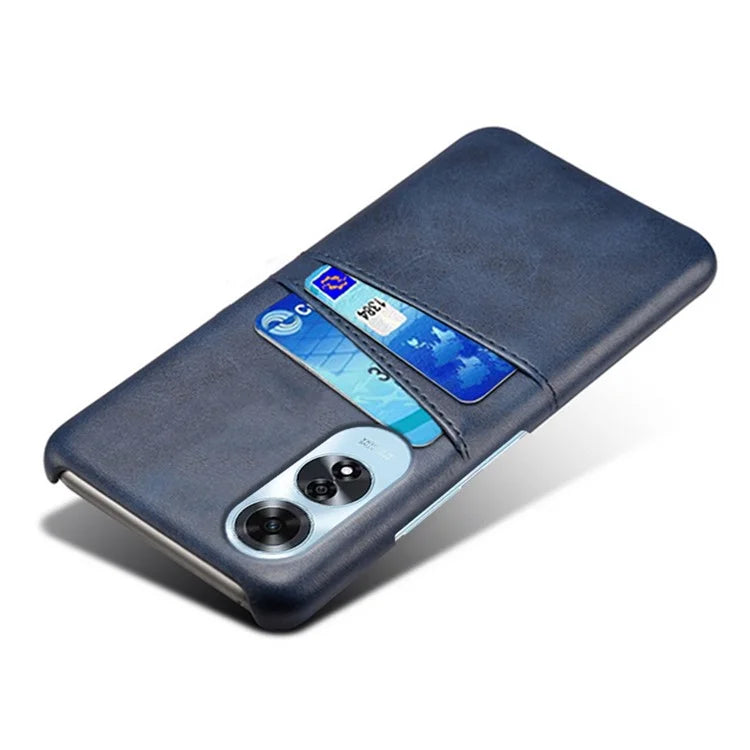 For Oppo A60 4G Case PU Leather Hard PC Phone Cover with Dual Card Slots