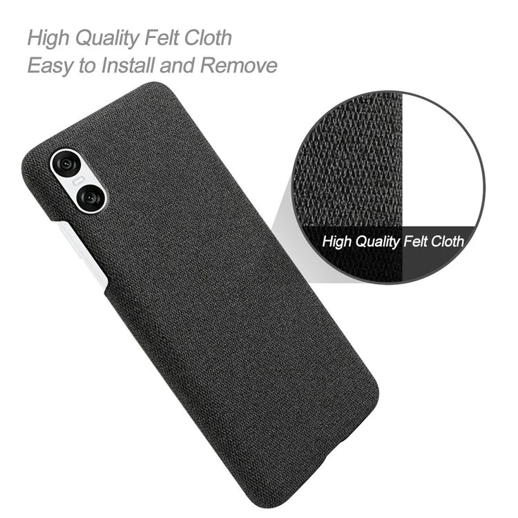 For Sony Xperia 10 VI Case Anti-Scratch Cloth+PC Phone Cover