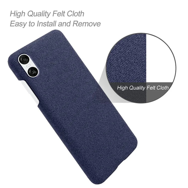 For Sony Xperia 10 VI Case Anti-Scratch Cloth+PC Phone Cover