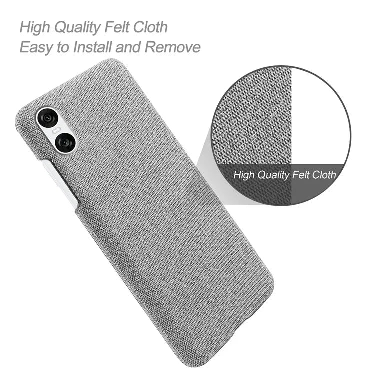 For Sony Xperia 10 VI Case Anti-Scratch Cloth+PC Phone Cover