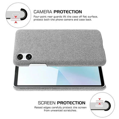 For Sony Xperia 10 VI Case Anti-Scratch Cloth+PC Phone Cover