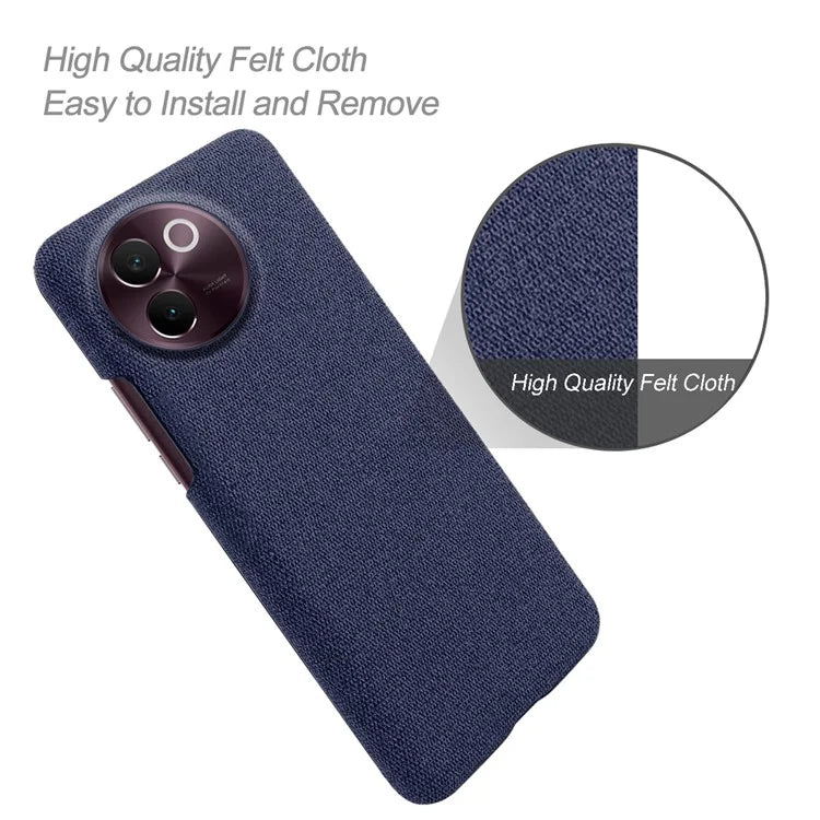 For vivo V30e 5G Case Anti-Drop Cloth Covered Hard PC Phone Cases