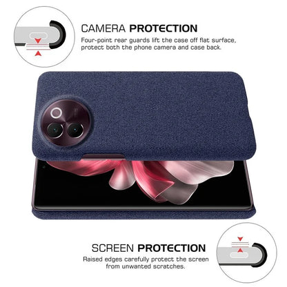 For vivo V30e 5G Case Anti-Drop Cloth Covered Hard PC Phone Cases