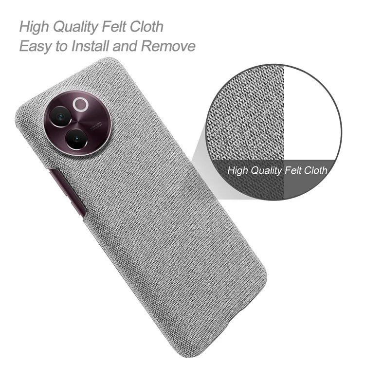 For vivo V30e 5G Case Anti-Drop Cloth Covered Hard PC Phone Cases