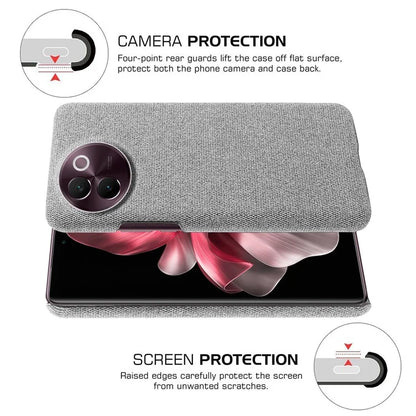 For vivo V30e 5G Case Anti-Drop Cloth Covered Hard PC Phone Cases