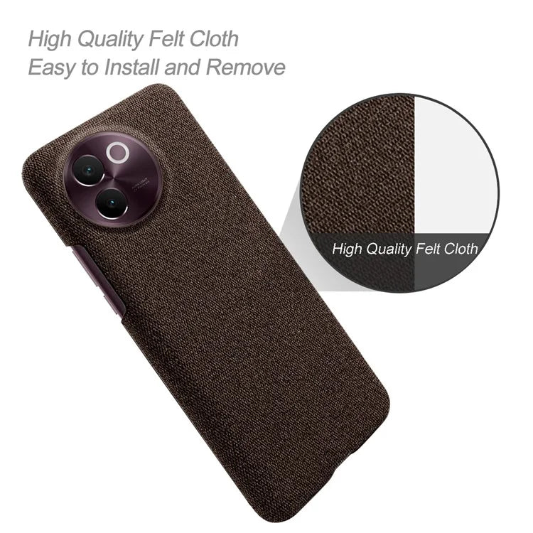 For vivo V30e 5G Case Anti-Drop Cloth Covered Hard PC Phone Cases