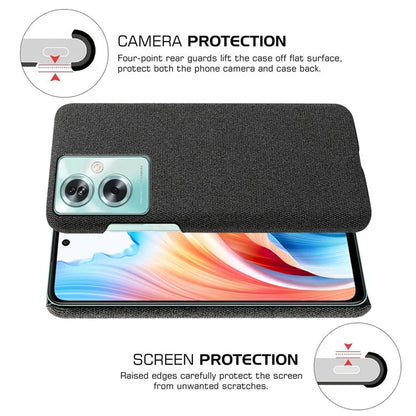For Oppo A79 5G / A2 5G Case Drop Protection Cloth+PC Phone Shell