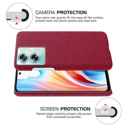 For Oppo A79 5G / A2 5G Case Drop Protection Cloth+PC Phone Shell