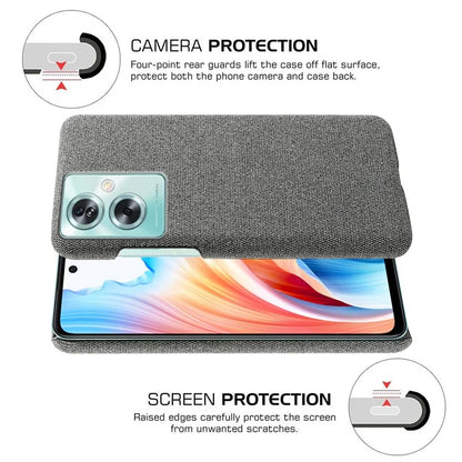 For Oppo A79 5G / A2 5G Case Drop Protection Cloth+PC Phone Shell