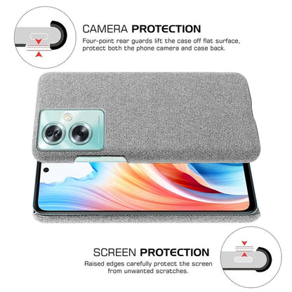 For Oppo A79 5G / A2 5G Case Drop Protection Cloth+PC Phone Shell