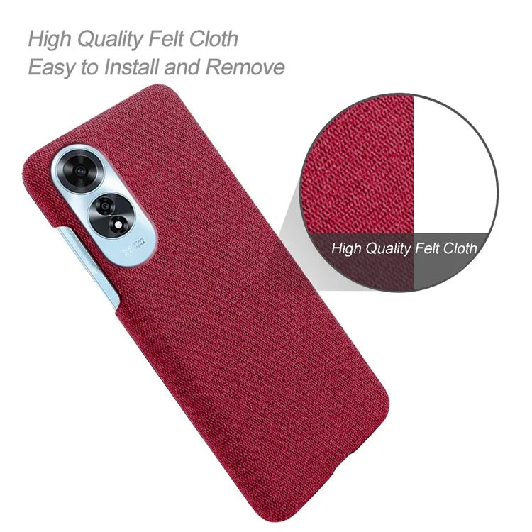 For Oppo A60 4G Case Cloth + PC Phone Cover Drop Shockproof Protection