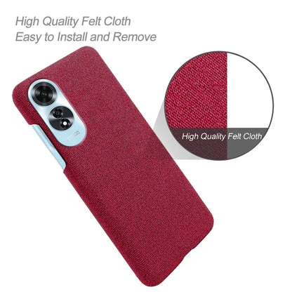 For Oppo A60 4G Case Cloth + PC Phone Cover Drop Shockproof Protection