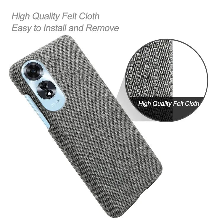 For Oppo A60 4G Case Cloth + PC Phone Cover Drop Shockproof Protection