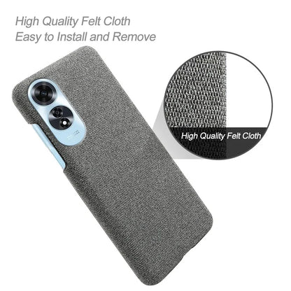 For Oppo A60 4G Case Cloth + PC Phone Cover Drop Shockproof Protection
