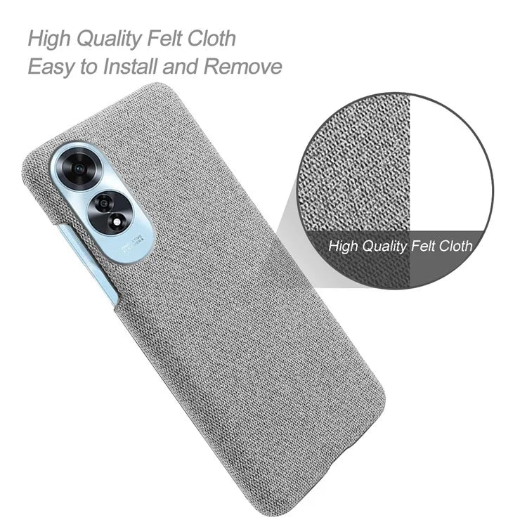 For Oppo A60 4G Case Cloth + PC Phone Cover Drop Shockproof Protection