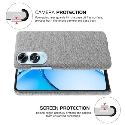 For Oppo A60 4G Case Cloth + PC Phone Cover Drop Shockproof Protection