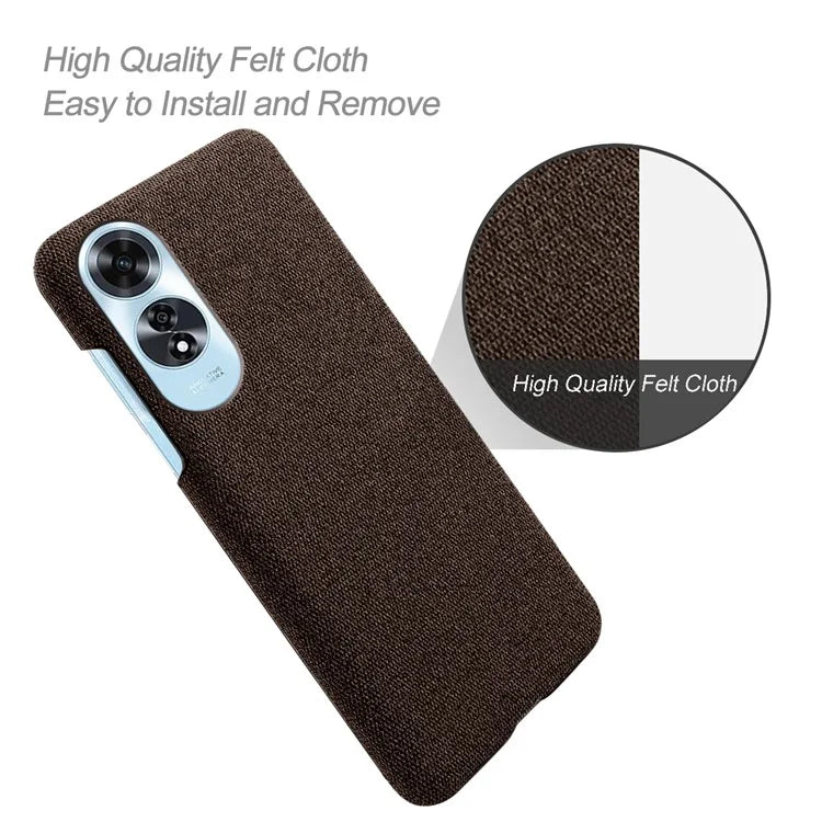 For Oppo A60 4G Case Cloth + PC Phone Cover Drop Shockproof Protection