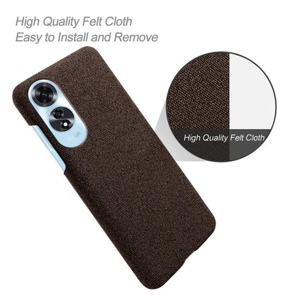 For Oppo A60 4G Case Cloth + PC Phone Cover Drop Shockproof Protection
