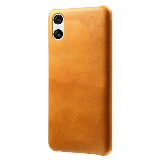 For Sony Xperia 10 VI Case Anti-Scratch Leather + PC Phone Cover Calf Texture