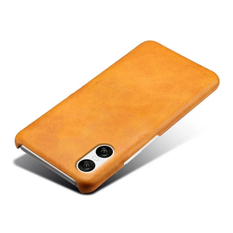 For Sony Xperia 10 VI Case Anti-Scratch Leather + PC Phone Cover Calf Texture