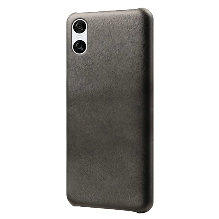 For Sony Xperia 10 VI Case Anti-Scratch Leather + PC Phone Cover Calf Texture