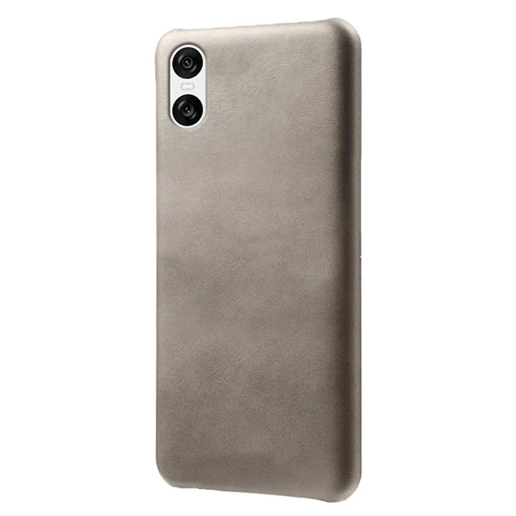 For Sony Xperia 10 VI Case Anti-Scratch Leather + PC Phone Cover Calf Texture