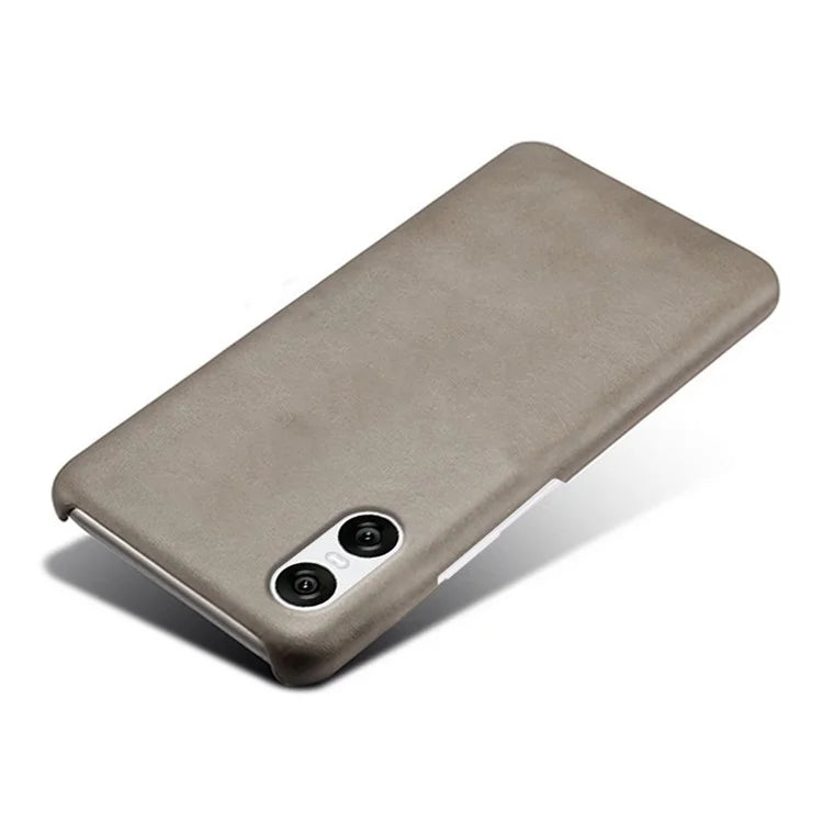 For Sony Xperia 10 VI Case Anti-Scratch Leather + PC Phone Cover Calf Texture