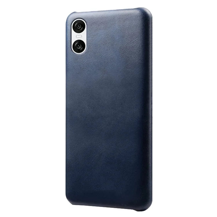 For Sony Xperia 10 VI Case Anti-Scratch Leather + PC Phone Cover Calf Texture