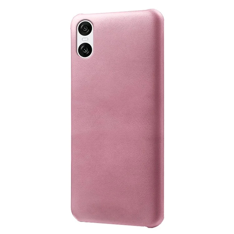 For Sony Xperia 10 VI Case Anti-Scratch Leather + PC Phone Cover Calf Texture